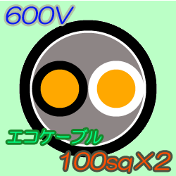 エコケーブルEM-CE100-2C　100m