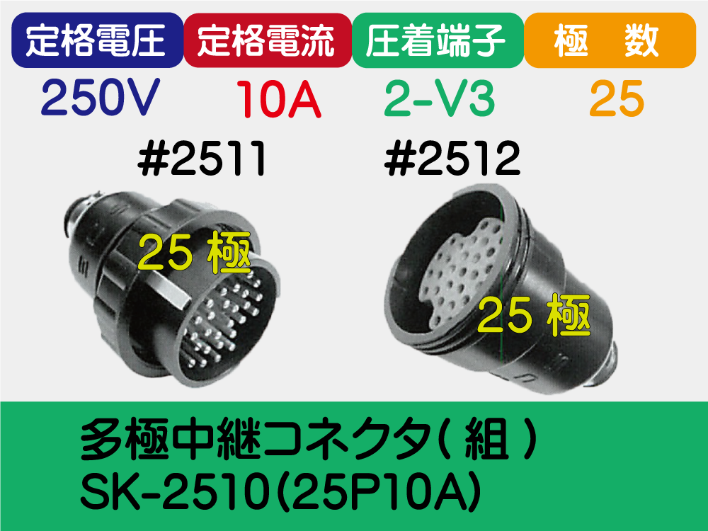 多極中継ｺﾈｸﾀ(組) SK-2510(25P10A)