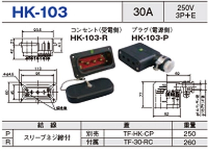 平型安全コネクタ HK-103一覧