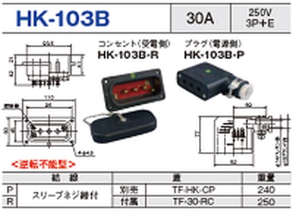 平型安全コネクタ HK-103B一覧