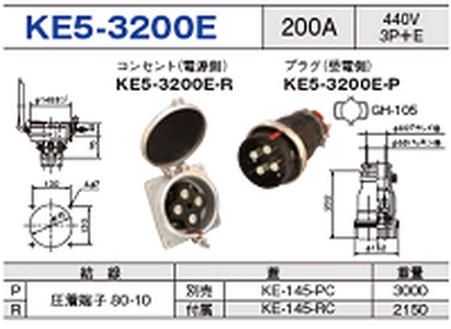 埋込型コネクタ KE5-3200E一覧