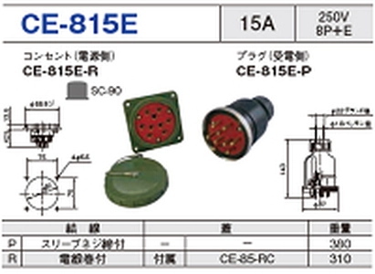 埋込型コネクタ CE-815E一覧