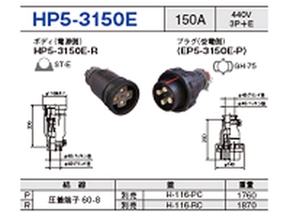 パイロットランプ付コネクタ HP5-3150E一覧