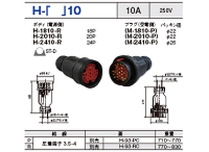 制御用多極型コネクタ H-1810一覧