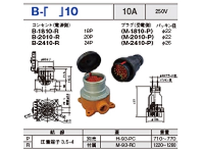 制御用多極型コネクタ B-1810一覧