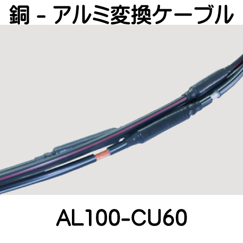 銅 - アルミ変換ケーブル　AL100-CU60