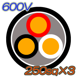 CV250sq×3C　100m