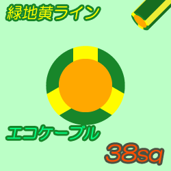 エコケーブルEM-IE38sq G/Y 10m