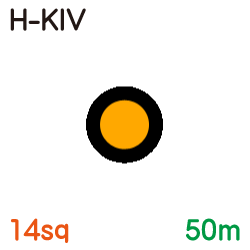 耐熱電気機器用ビニル絶縁電線　H-KIV 14sq　50ｍ