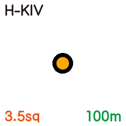 耐熱電気機器用ビニル絶縁電線　H-KIV 3.5sq　100ｍ