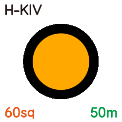 耐熱電気機器用ビニル絶縁電線　H-KIV 60sq　50ｍ