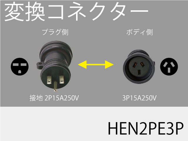 変換コネクター プラグ側2P15AE