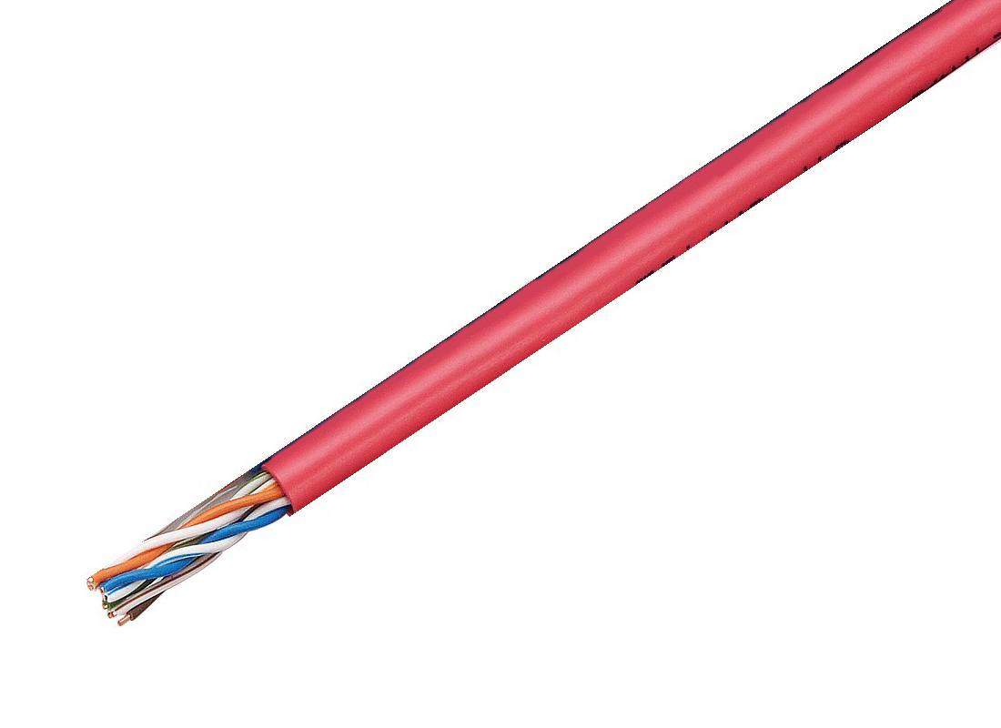 JAPPY Ｃａｔ５ｅ　ＬＡＮケーブル ＴＰＣＣ５　０．５ｍｍ×４Ｐ　赤ＪＰ
