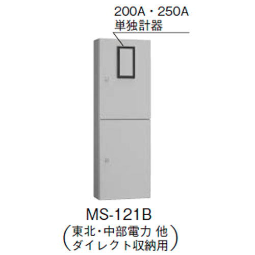 MS-121B　引込計器盤キャビネット（水切、防塵・防水パッキン付）　木製基板