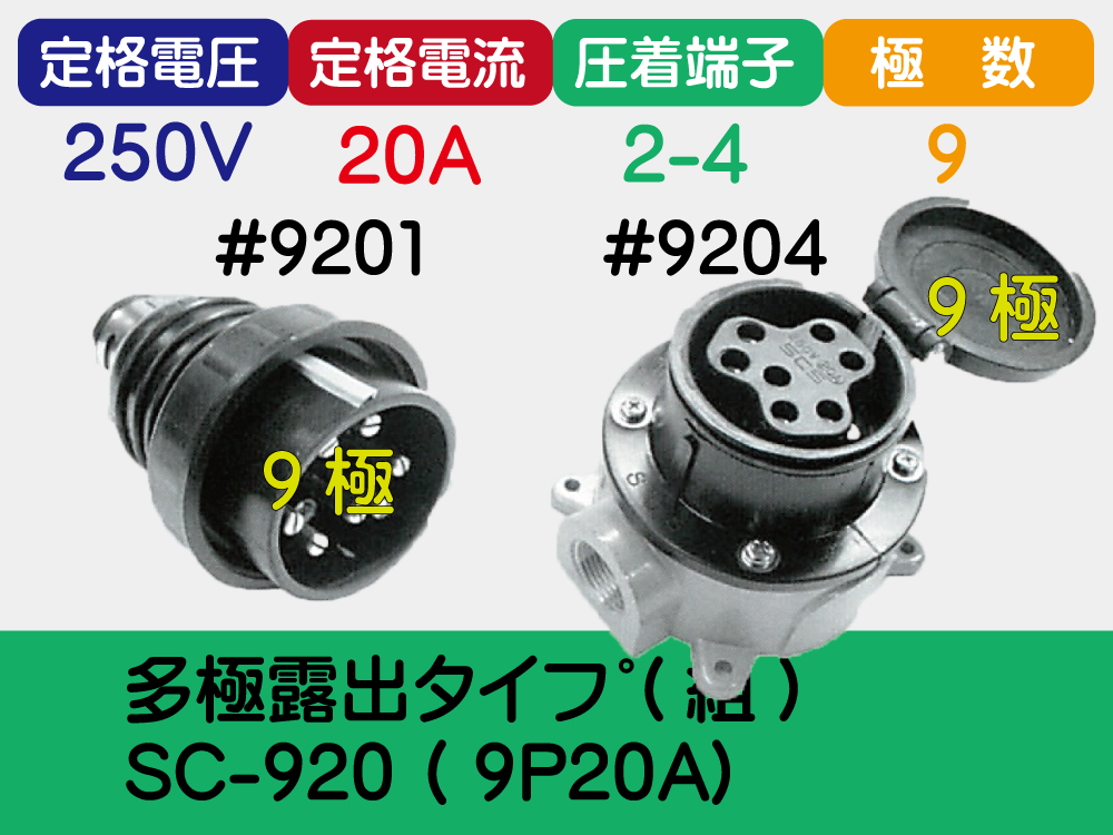 多極露出ﾀｲﾌﾟ(組) SC-920 ( 9P20A)