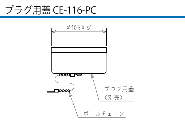 埋込型コネクタ(逆芯専用) RE-3100E プラグ用蓋CE-116-PC