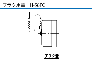 埋込型コネクタ KETN-220E プラグ用蓋H-58-PC