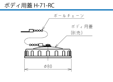 ボディ用蓋H-71-RC