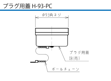 制御用多極型コネクタ H-2410 プラグ用蓋H-93-PC